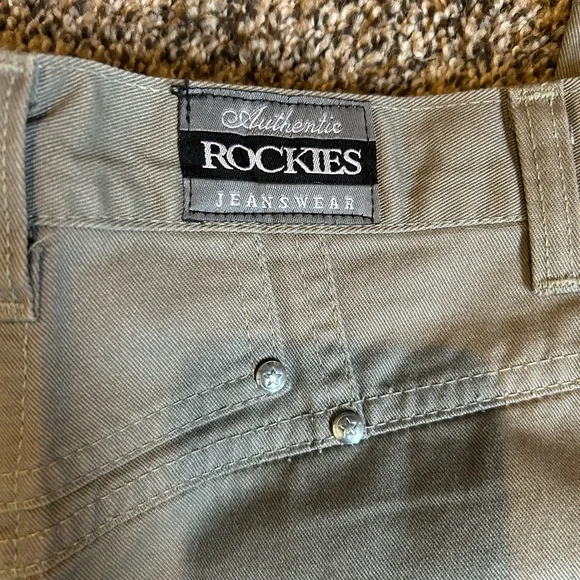 Vintage Rockies Women's Straight Leg Jeans - Olive - Picture 3 of 4